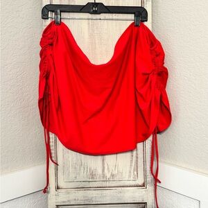 Red Ruched Side with Adjustable Tie Old Navy Swim Skirt Women’s 4X Plus